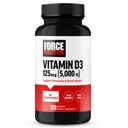 FORCE FACTOR D3 5000 IE Softgels, højpotens Vitamin D supplement til støtte Immunitet og ben sundhed, Premium kvalitet, ingen konserveringsmidler, 120 Softgels