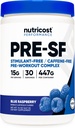Nutricost Stimulant Free Pre- Workout, 30 Servere (Blå Hindbær) - Koffein fri, Non- GMO, Gluten fri