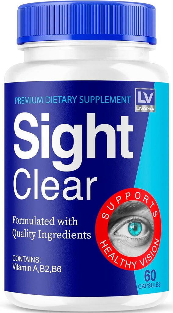LIVORKA Synlige Clear Pills, Synlige Clear Support Eye Supplement, SightClear 20 / 20 Vision Vitamin Anmeldelser Advanced Formel, 60 kapsler til 1 måned