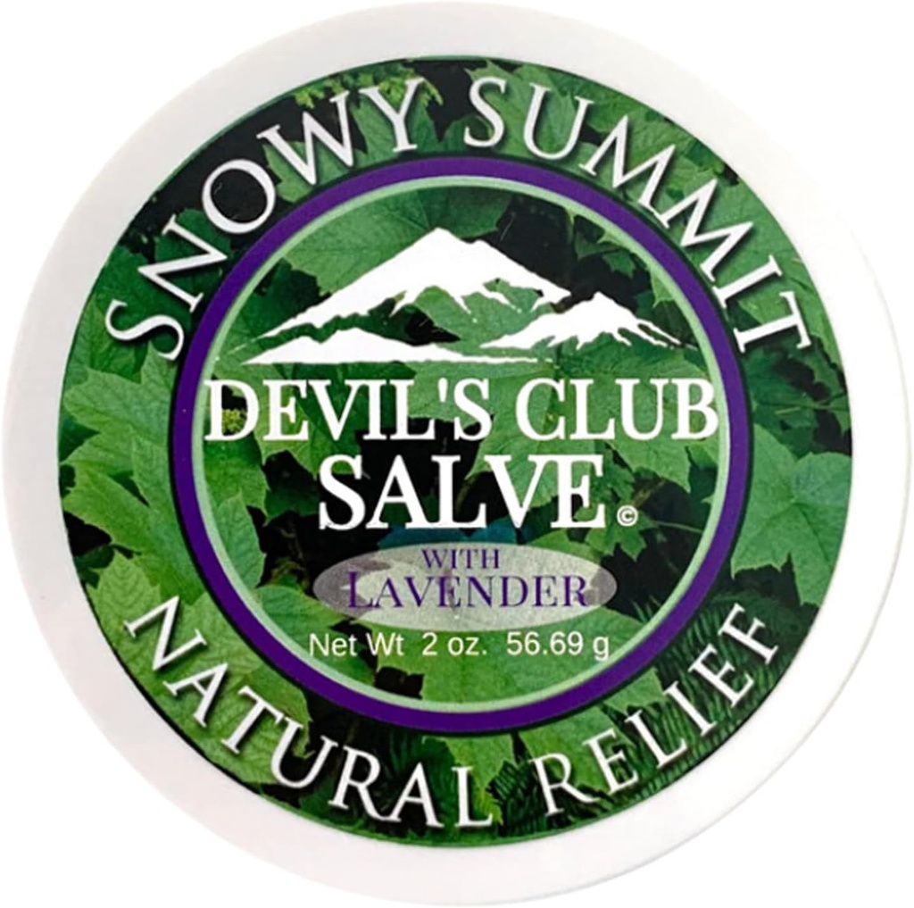 Snowy Summit Alaska Devil 's Club Lavendel Salve - Håndlavet hudpleje salve med Lavendel - Natural Muscle Rub med Premium, Responsible Sourced Plant Materials - Made in USA - 2 oz