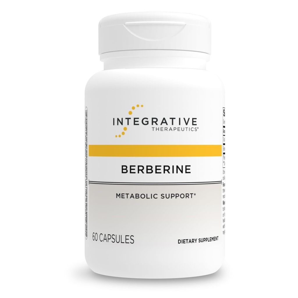 Integrativ terapi Berberine - Supplement til cellulær energi Metabolisme & Metabolisme Support * - Dairy- Free & Gluten- Free - 60 kapsler (60 Servere)