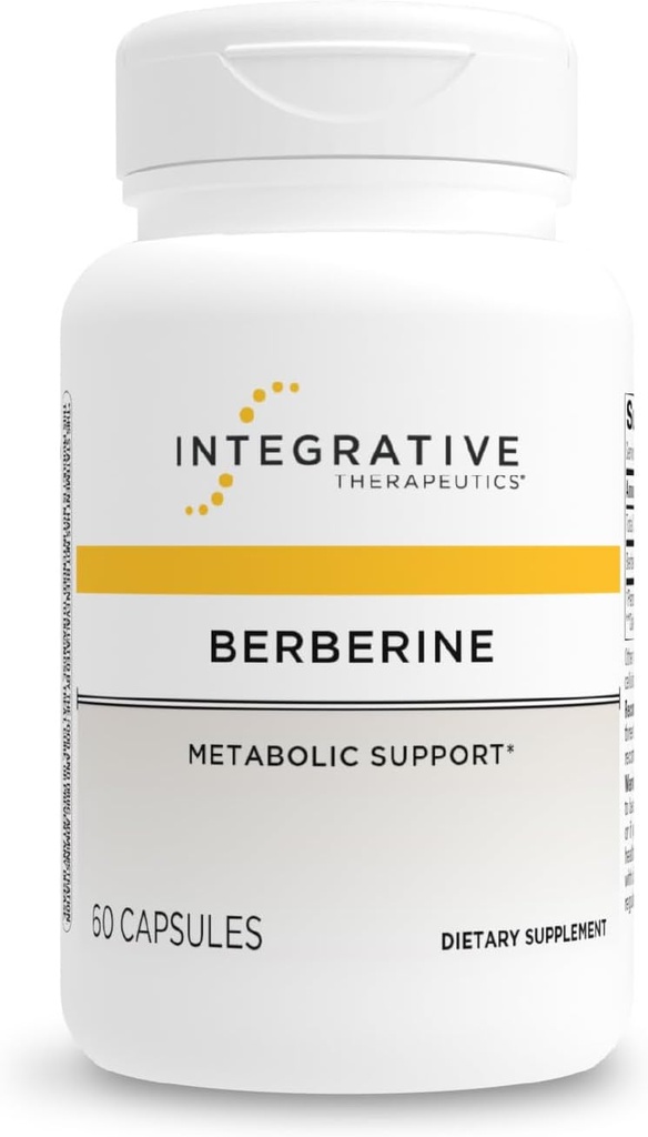 Integrativ terapi Berberine - Supplement til cellulær energi Metabolisme & Metabolisme Support * - Dairy- Free & Gluten- Free - 60 kapsler (60 Servere)