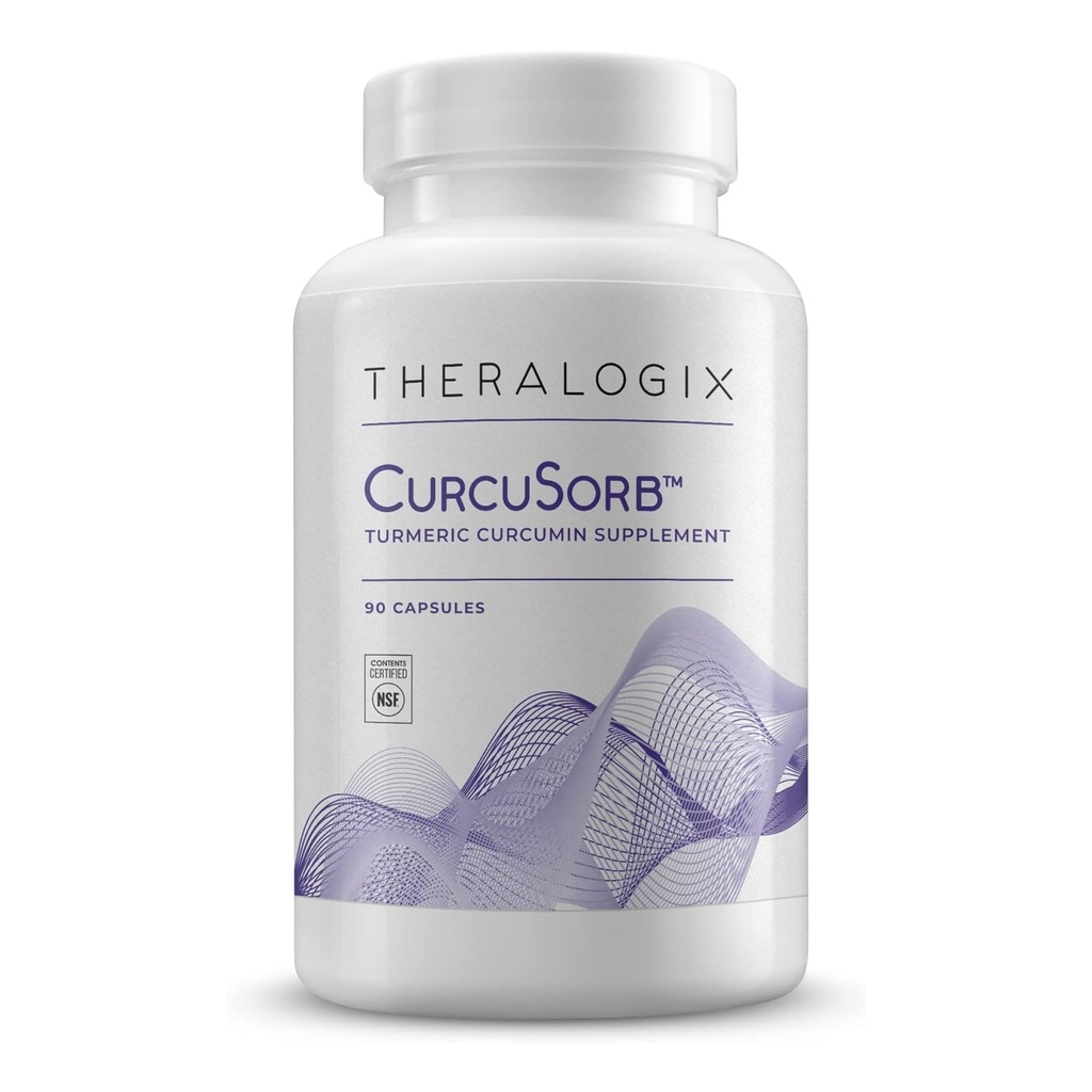 Teralogix CurcuSorb Gurkemeje Supplement - 90- Day Supply - High- Absorption Gurkemeje - Understøtter hjerne, hjerte, immunforsvar og fælles sundhed - AIDS sund aldring - NSF Certificeret - 90 kapsler
