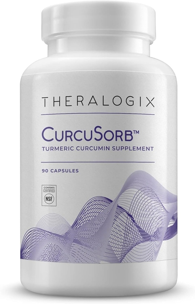 Teralogix CurcuSorb Gurkemeje Supplement - 90- Day Supply - High- Absorption Gurkemeje - Understøtter hjerne, hjerte, immunforsvar og fælles sundhed - AIDS sund aldring - NSF Certificeret - 90 kapsler