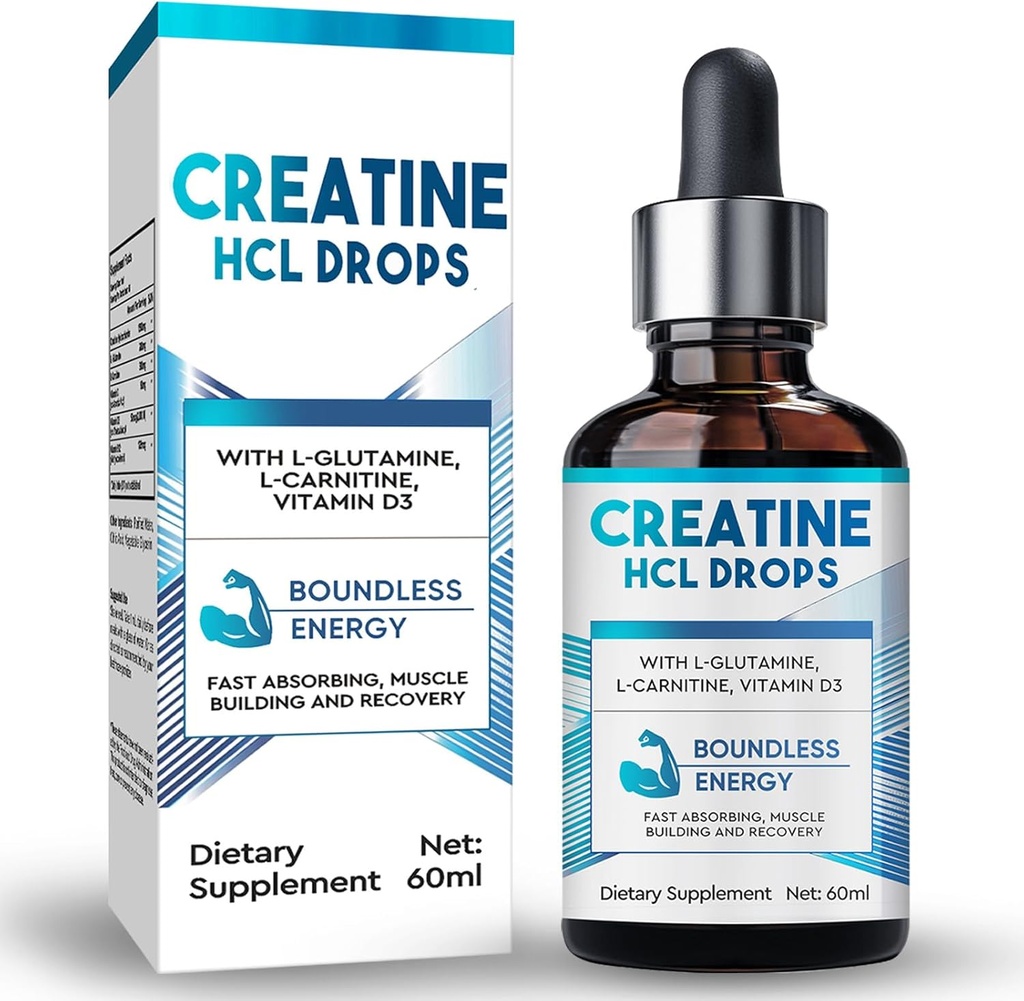 Grædende Willow Oil Co Creatin HCL dråber til mænd og kvinder, hurtig Absorbing flydende Creatin, Promote Energy, Boost Styrke - 2FLLOZ