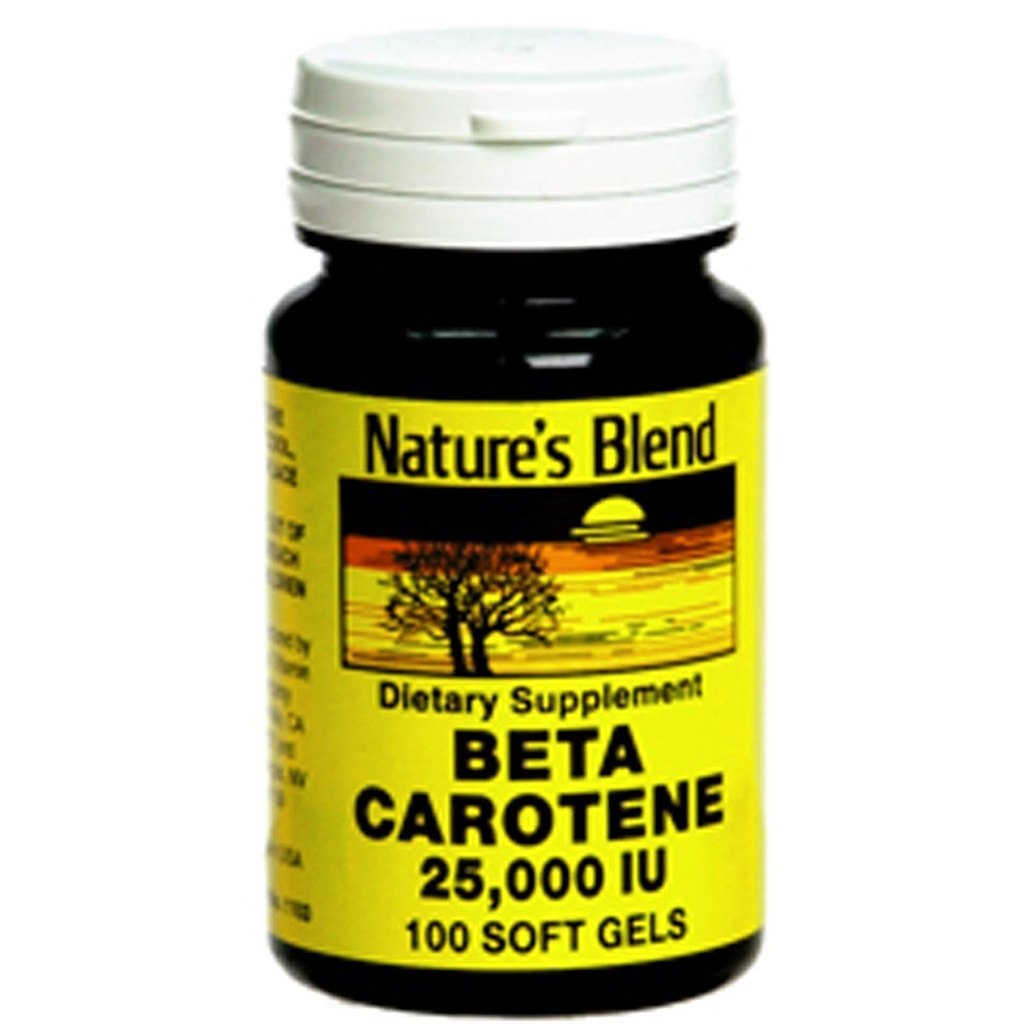 Naturens Blend Beta Caroten 25.000 IE 100 Softgels