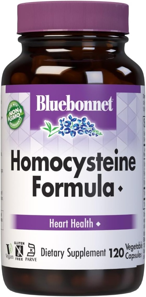 BlueBonnet Homocystein Formel Supplement, 120 Tæl