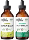 Wild & Organic Lemon Balm Tinktur 4 fl oz & Motherwort Tinktur 4 fl oz