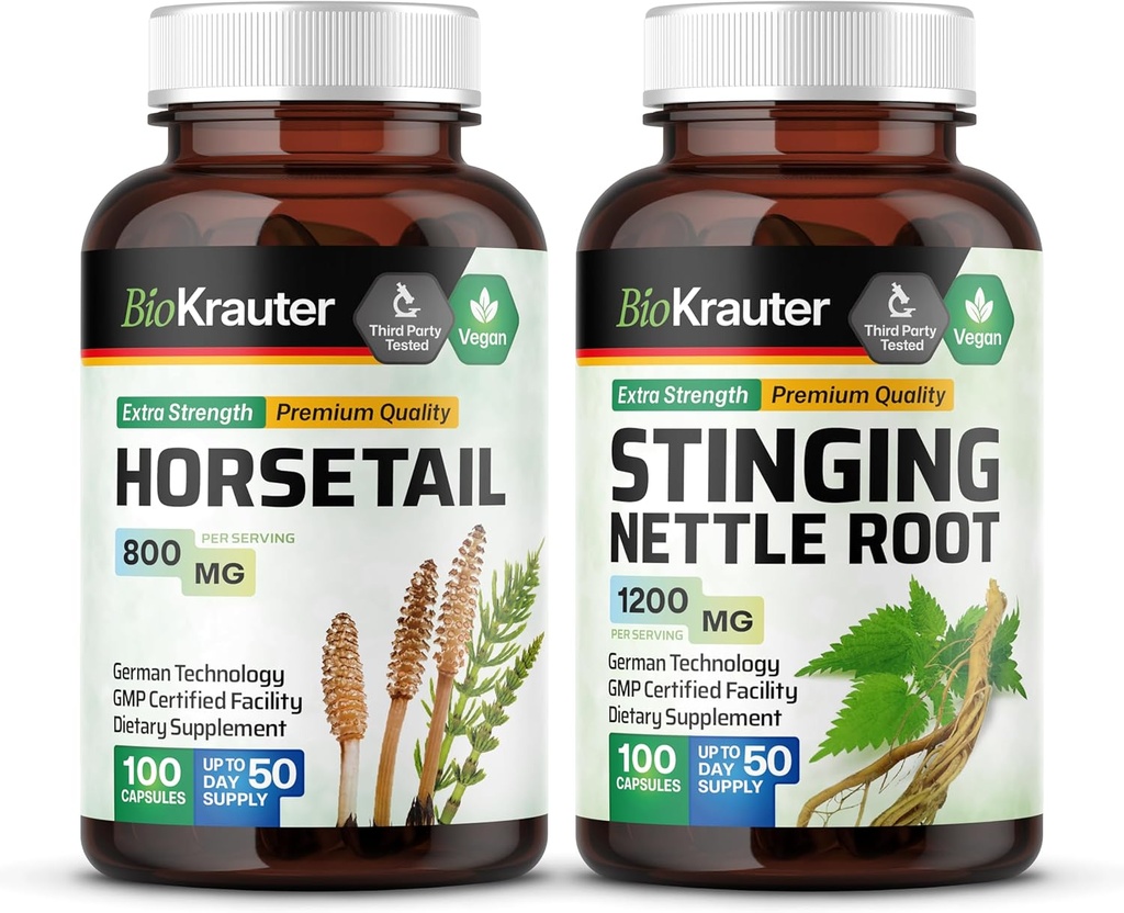 BIO KRAUTER Horsehale 100 Kapsler & stikkende Nælde 100 Kapsler