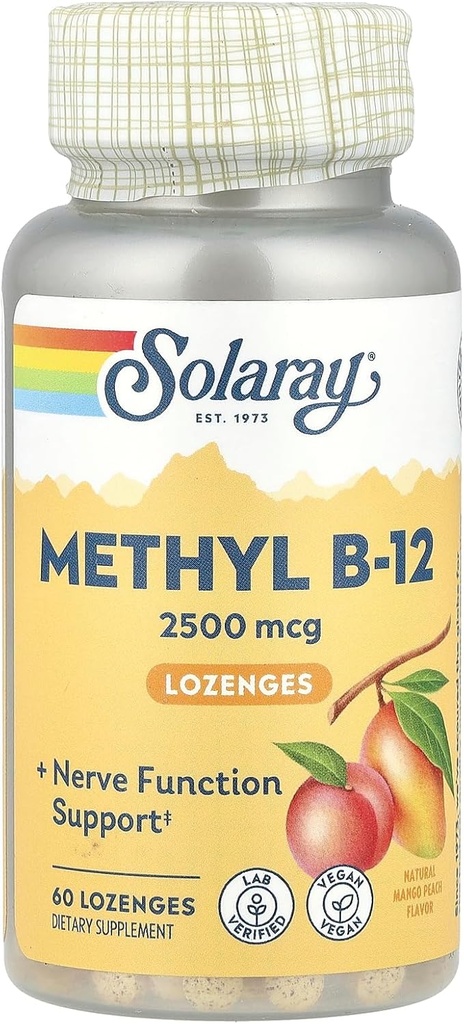 Solaray, B- 12 Methyl Lozenge, 60 Greve