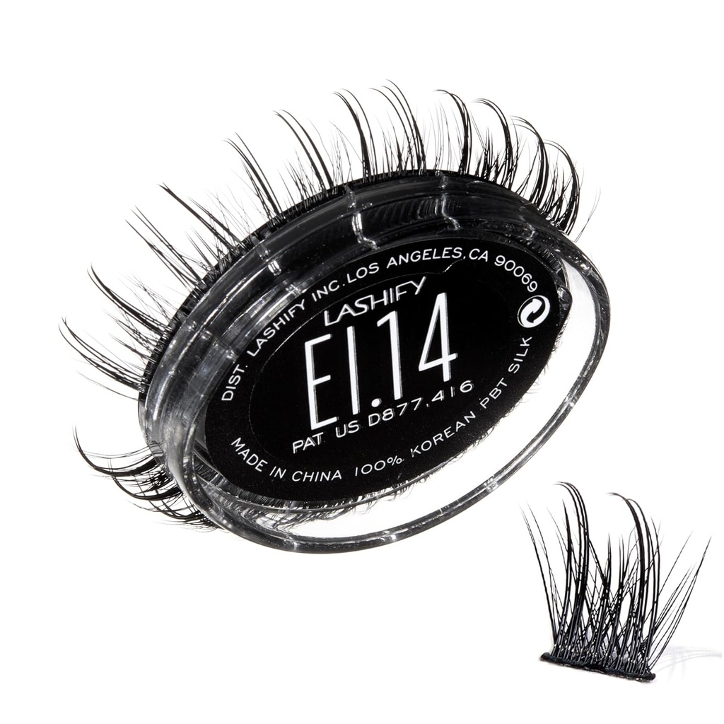 Lashify Extreme Ice 14mm Gossamer selv Eyelash Extensions Refill, den første nogensinde Dual- Fibered Lash, der har både Thin og tyk fibre, Black, Easy False Lass
