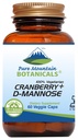 Pure Mountain Botanicals Cranberry D Mannose Kapsler - 60 Kosher Vegan Caps - 1000mg D Mannose med Cranberry Koncentrat Plus C-vitamin