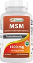 Bedste Naturals MSM 1500 mg 180 tabletter