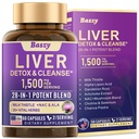 28-in-1 Lever rense Detox & Reparation - 1500mg lever sundhed støtte med mælk tidsel, Mælkebøtte Root, Artiskok ekstrakt, og 20 + urtebærende lever support kosttilskud - Made in USA - 60 Kapsler