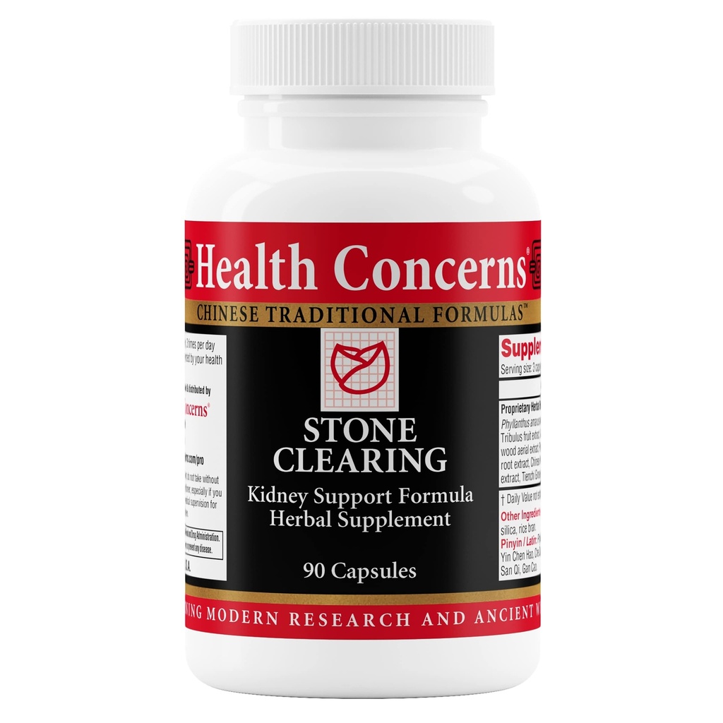Sundhedsmæssige bekymringer Stone Clearing - Nyrestøtte & Urinary Tract Cleanse - Damp Heat & Qi Flow Herbal Formel - Phyllanthus, Gardenia, Peony & Tienchi Ginseng tillæg - Bstige Detox - 90 kapsler