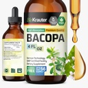 BIO KRAUTER Bacopa Monnieri Supplement Flydende - Brahmi - Alkohol & Sukker Free Liquid Bacopa Herb Drops 4 Fl.Oz.