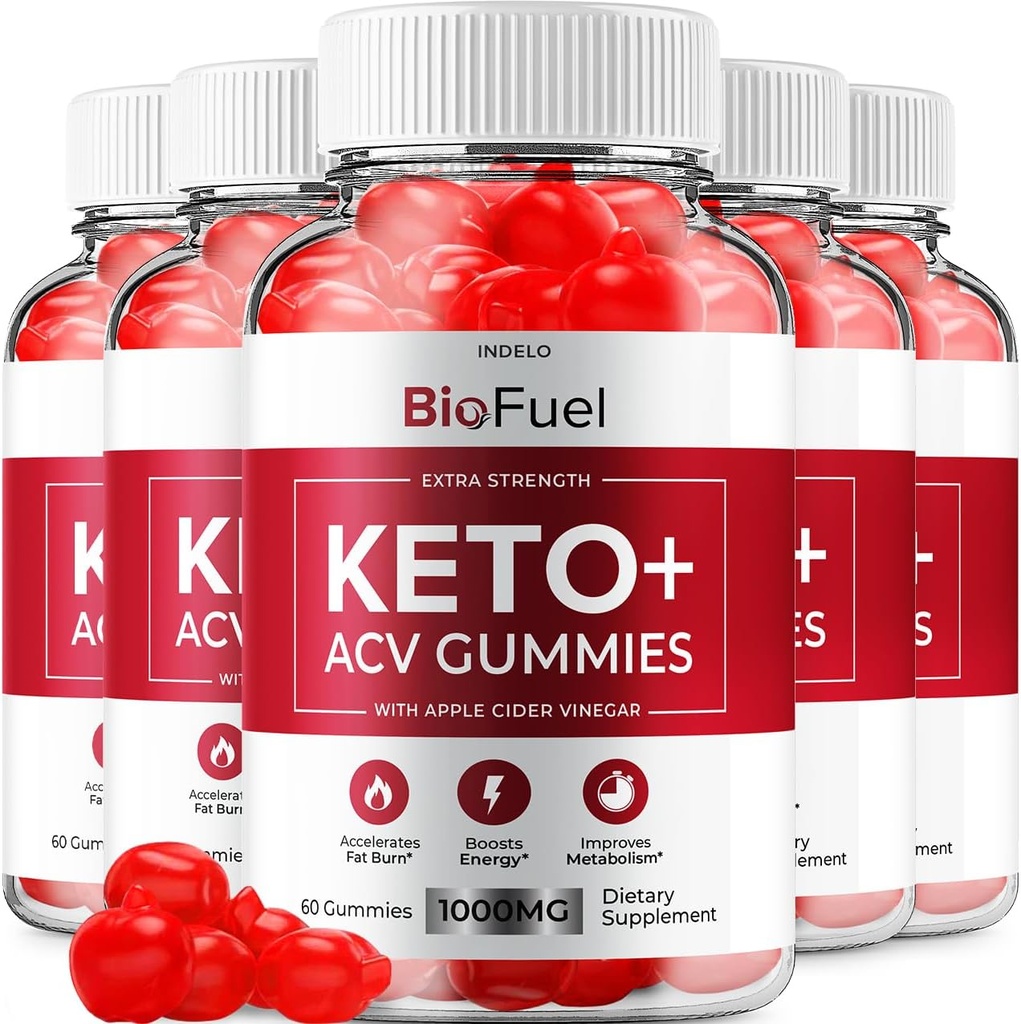 (5 Pack) Bio Fuel Keto ACV Gummies - Advanced Formel BioFuel Keto Plus ACV Gummies Apple Cider Vincious Bio Fuel ACV Weight Management Gummies Kosttilskud Anmeldelser Mænd Kvinder (300 Gummies)