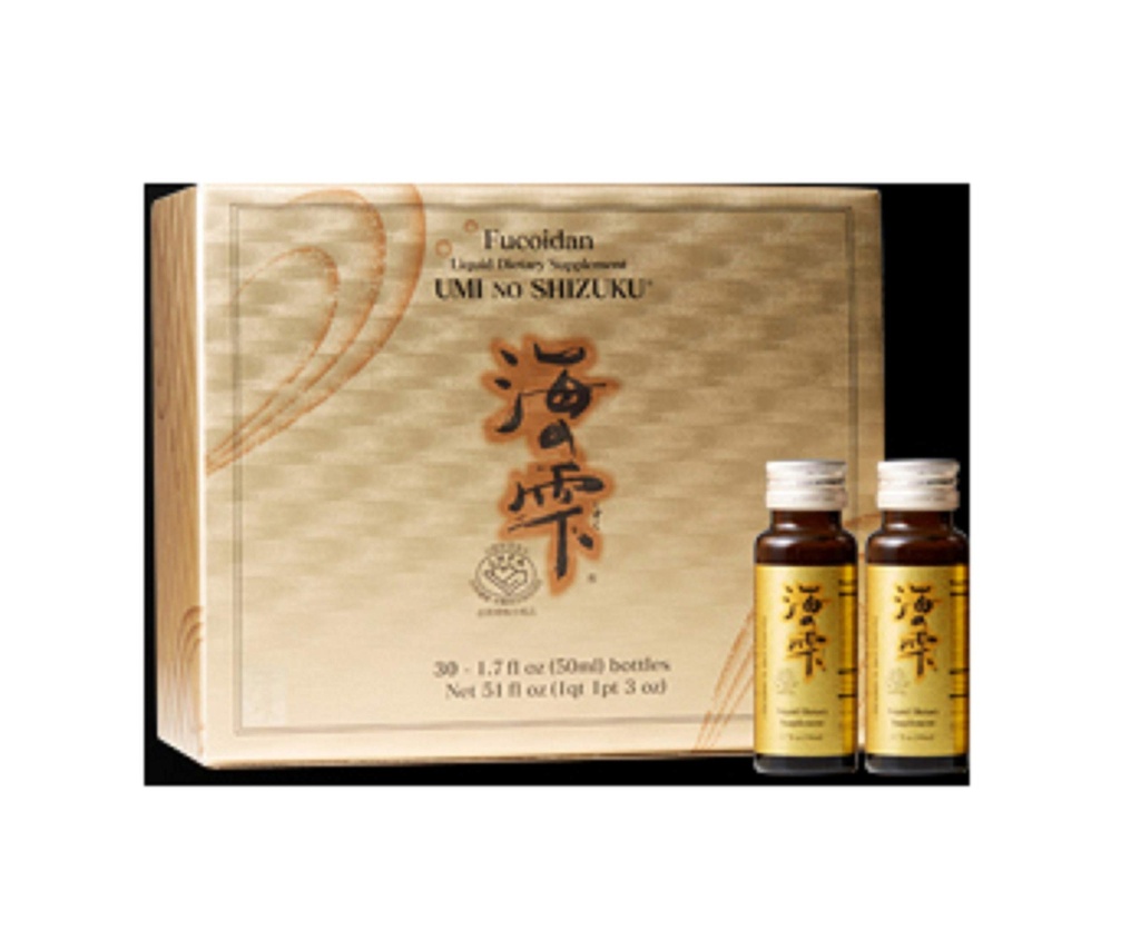 Fucoidan Drink Type Pure Seaweed Extract Forbedret med Agaricus Mushroom Vitamin Complex optimeret immunsupport- 30 flydende flasker (50ML / flaske)