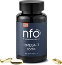 NFO Omega-3 Forte Fish Oil with Fish Gelatine - Premium Fish- Based Omega-3 - 124; Pure Marine Formel 124; High EPA & DHA - 124; 60 kapsler