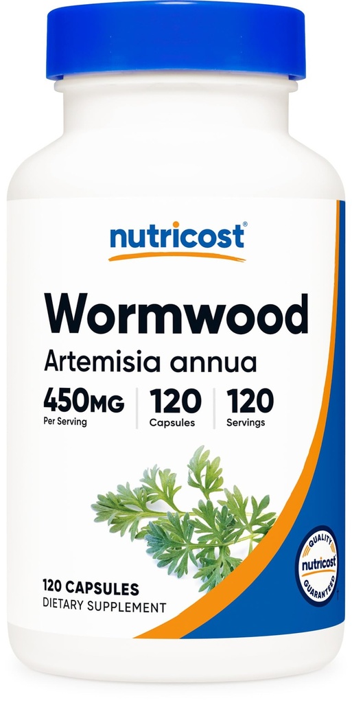 Nutricost Wormwood Kapsler 450mg 120 Kapsler - Vegetariske Caps, Gluten fri og ikke-GMO