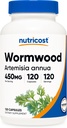 Nutricost Wormwood Capsules 450mg 120 Capsules - Vegetarian Caps, Gluten Free and Non-GMO