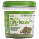 BareOrganics Marine Super Green Powder - USDA Organic, Vegan, Gluten- Free, Non-GMO, BPA- Free, Superfood Powder with Organic Kelp, Spirulina & Chlorella - 8 oz
