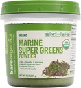 BareOrganics Marine Super Greens Powder | USDA Organic, Gluten-Free, Vegan, Non-GMO, BPA-Free | Kelp, Chlorella, Spirulina, 8oz