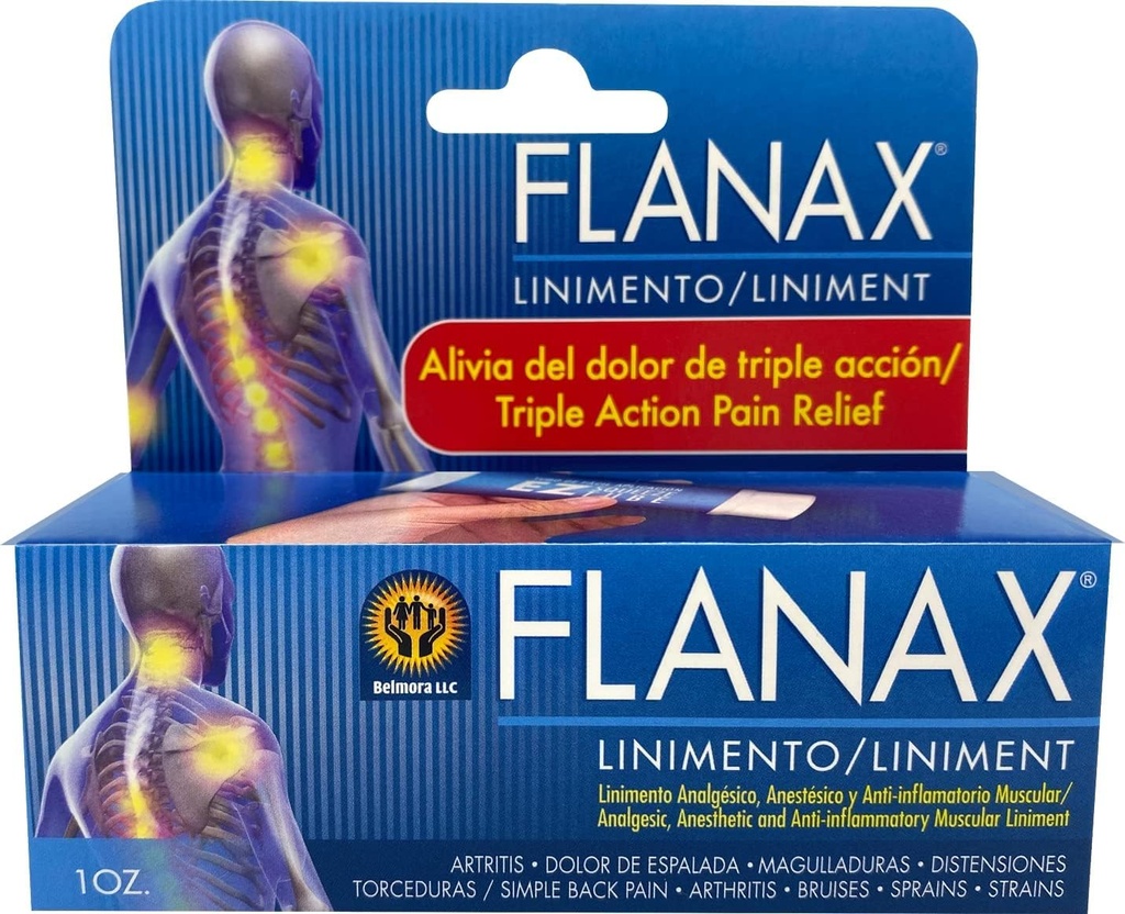 Flanax smertestillende creme, hurtig fungerende salve til muskelakker, Tilbage Pains, og Strops, Hjælper med at reducere inflammation og forbedre atletisk ydeevne, 1 oz