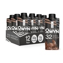 OWYN Pro Elite Vegan High Protein Shake, Chokolade, 32g Plantebaseret Protein, med Fiber, Prebiotika, Superfoods Green, Workout og Inddrivelse, 0g Net Carbs, Zero Sugar, Keto (12 Pack)
