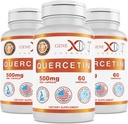 Genex Formulas Quercetin 500 mg (60 kapsler) Non- GMO, Gluten- fri (3 stk.)