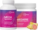 Mikrobiom Labs MegaSporeBiotic (60 kapsler) + MegaPre (5, 5 oz pulver) Probiotisk Prebiotic Bundle - Spore- Based Probiotic med Prebiotic Fiber pulver