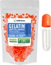 XPRS Nutra Size 3 Empty Capsules - 500 Count Empty Gelatin Capsules - Pills DIY Capsule Filling - Pure Bovine Pill Gel Caps Fillable Do-It-Yourself Vitamins and Supplements (Orange/Clear)