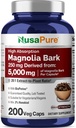 NusaPure Magnolia Bark 20: 1 Extract, 250 mg Ækvivalent med 5000 mg 200 Vegetariske kapsler Non- GMO