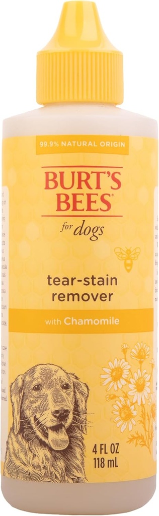Burt 's Bees for Kæledyr Tear Stain Remover for hunde med kamille, 99,9% Natural Origin Formulas, Hunde Tear Stain Remover, Hunde Eye Cleaner 4 oz
