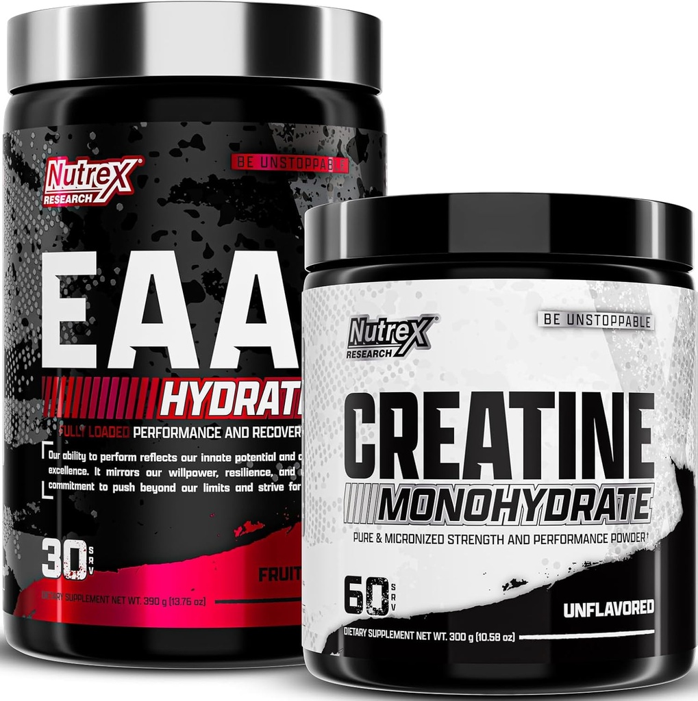 Nutrex Forskning EAA hydrering Frugt Punch & Creatin monohydrat pulver