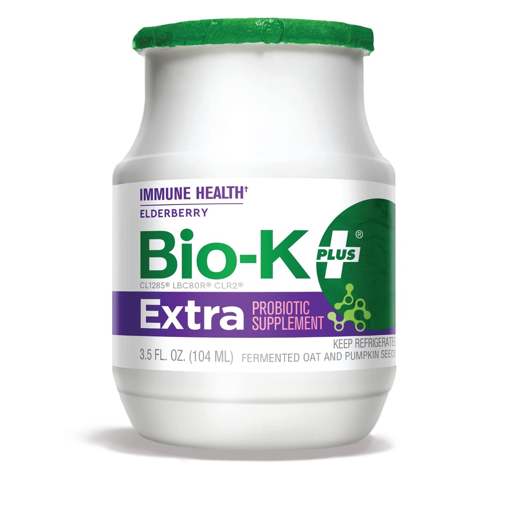 Bio- K Plus Økologisk Elderberry ImmunExtra Probiotisk 6Pk, 3,5 Fz