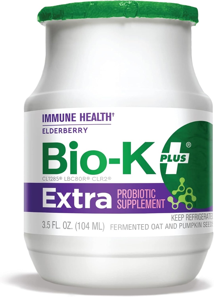 Bio- K Plus Økologisk Elderberry ImmunExtra Probiotisk 6Pk, 3,5 Fz
