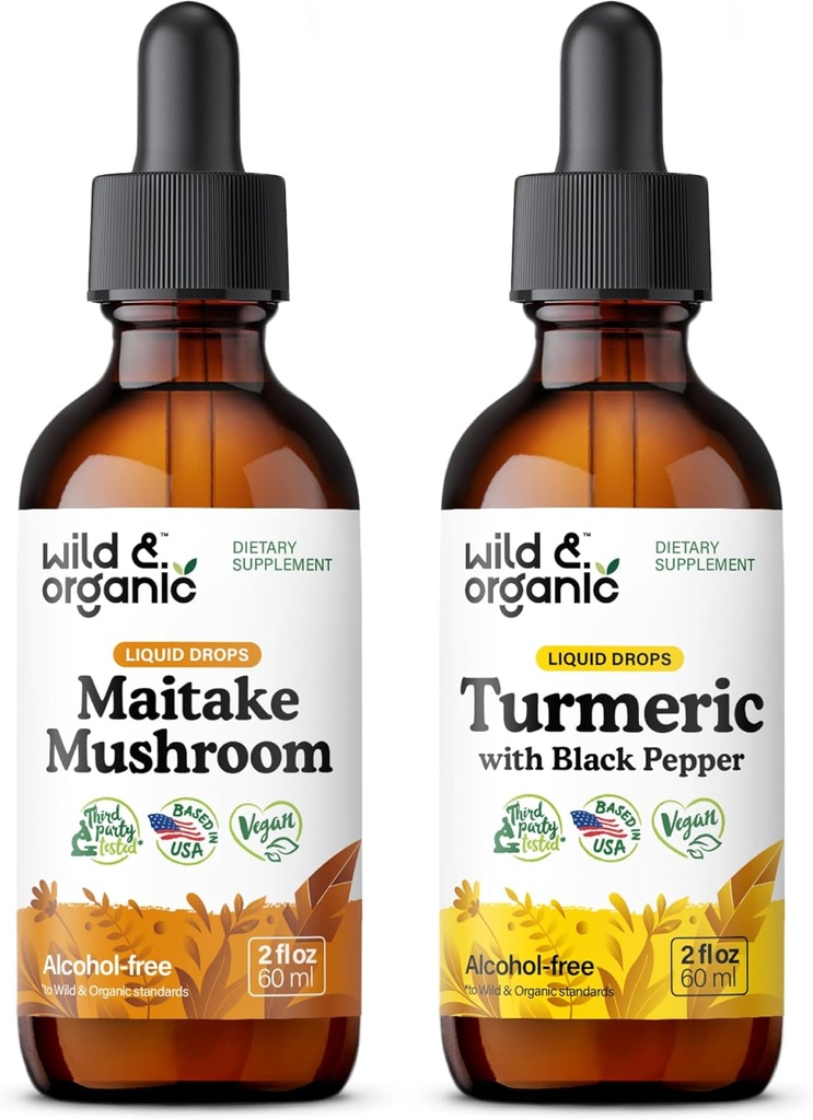 Maitake Mushroom Tinktur 2 fl oz & Turmerisk Tinktur 2 fl oz