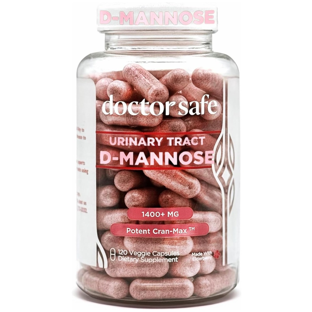Cranberry supplement, D- Mannose kapsler lavet med koncentreret hel frugt Tranebær, Naturlig støtte til hurtig handling for at hjælpe med at rense og beskytte den urinveje * (120 Greve)