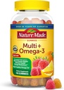 Nature Made Multivitamin + Omega-3, Multivitamin Gummies for kvinder og mænd, Daglig Nutritional Support, 140 Voksen Gummy Vitamin & Minerals, 70 Day Supply