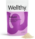 Wellthy Collagen Peptider Protein Powder - Græs Fed Hydrolyzed Collagen til hårvækst, hud, negle, Gut og fælles støtte - 20,000mg Collagen & 18g Protein Budding 124; Unflavored (15 Servere)