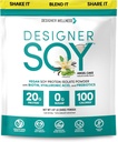 Designer Wellness, Soy Isolate Protein Powder with Biotin, Hyaluronic Acid, and Prebiotics, Vegan, 0 Sugar, Non- GMO, Angel Cake Vanilla, 1,87 lb