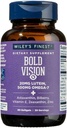 Wiley's Finest Wild Alaskan Fish Oil Bold Vision - Fish Oil Eye Health Supplement with Lutein, Zeaxanthin, Bilberry, Omega-7, Vitamin E, and Zinc - 60 Softgels (30 Servings)