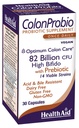 HealthAid ColonProbio 82 Millioner med Prebiotic, 14 Stammer, En gang dagligt, 30ct, Optimum Colon Care, Acid & Bile resistent, Dairy Free, Gluten Free, Non- GMO