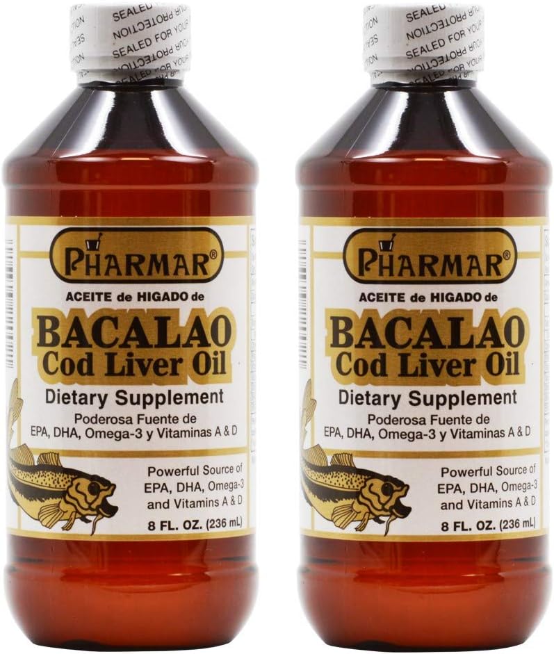 Aceite De Higado De Bacalao 8 Oz. Torsk leverolie 2- Pack