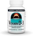 Source Naturals Vitamin D-3 Bioactive Form for Bone & immunforsvar * 5000 iu - 120 kapsler