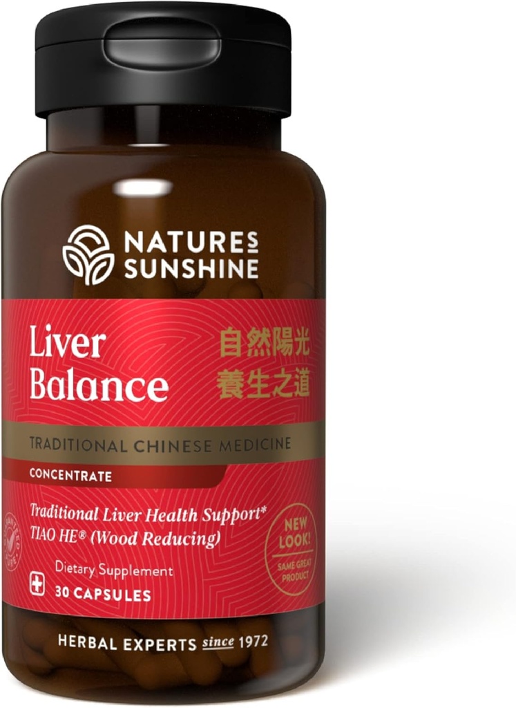 Naturens solskinsleverbalance, kinesisk koncentrat, 30 Kapsler Budding124; Blend af kinesiske urter, der understøtter fordøjelses- og nervesystem, mens optimere leversundhed