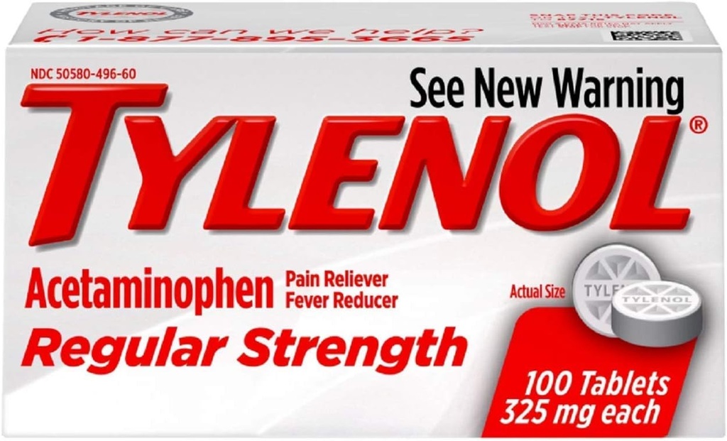 TYLENOL TABS REG / STR 100 6 - Pack
