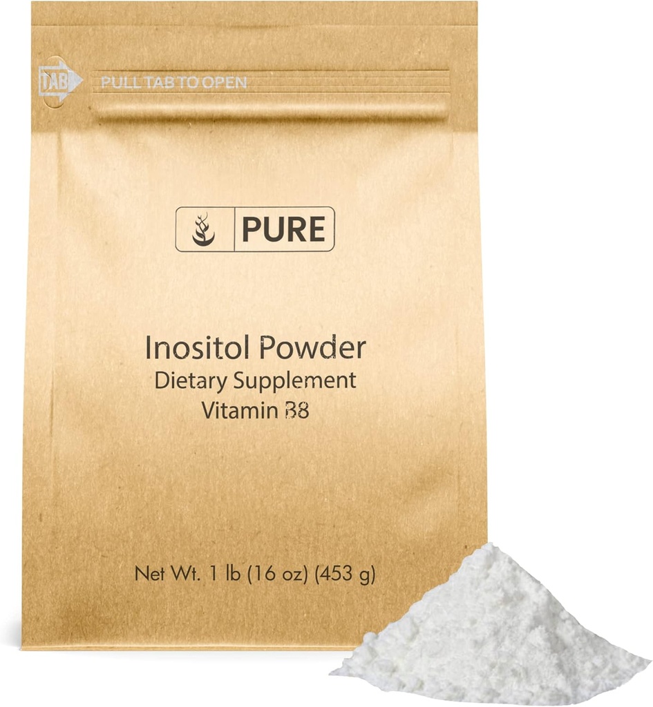 Pure Original Ingredienser Inositol (Vitamin B8) Pulver (1 LB) Altid Pure, Ingen Fillers eller Tilsætningsstoffer