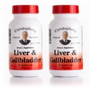 Christopher 's Original Formulas Lever & Galleblære Formula Kapsler - Galleblære Kosttilskud med fordøjelsesenzymer - Understøtter fordøjelsessystemet med naturlige urter - Pack af 2